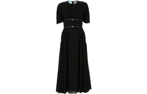 PRADA Short Sleeved Dress Women's Black