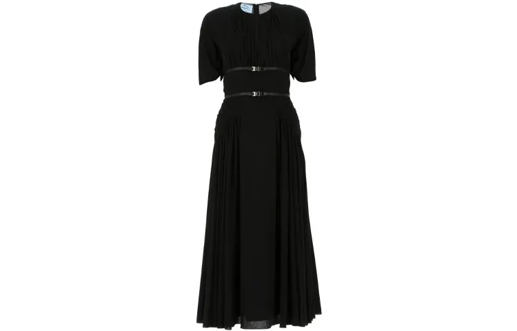 PRADA Short Sleeved Dress Women's Black