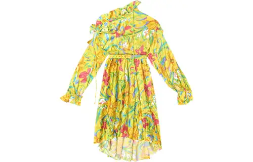 【Previous Season】floral jacquard off-shoulder dress