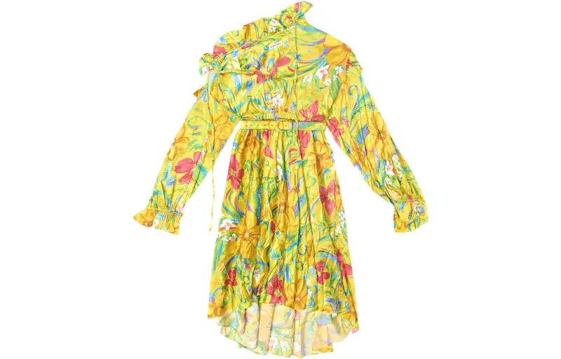 【Previous Season】floral jacquard off-shoulder dress