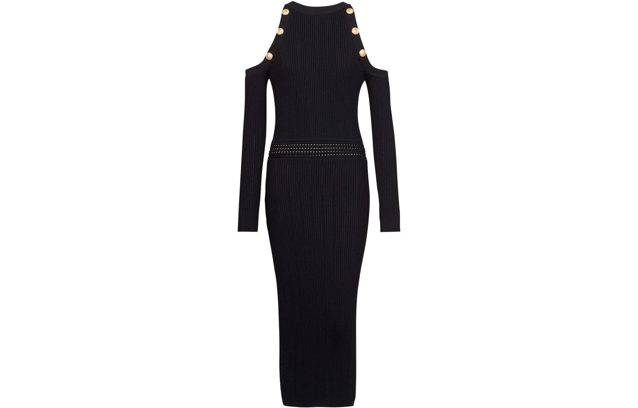 Женское платье BALMAIN SS22 (черное)