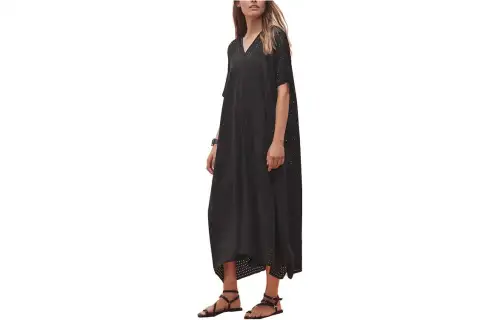 HERMES Short Sleeved Dress Women's Black