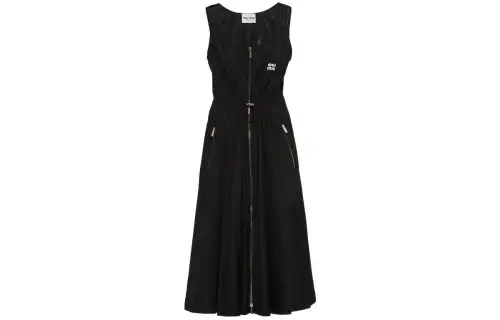 MIU MIU SS23 Sleeveless Dress Women's Black