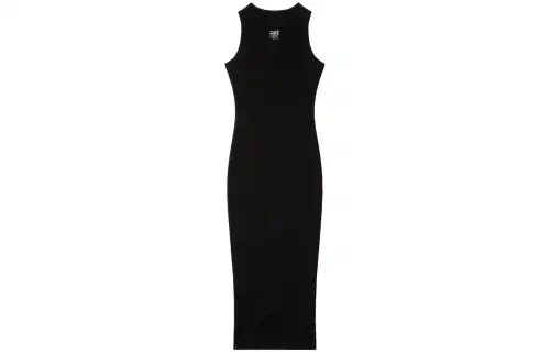 OFF WHITE Off White SS23 Sleeveless Dresses Women's Black Crew Neck Moderate Mid Length