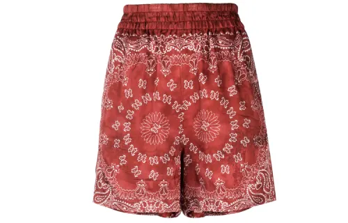 bandana-print satin shorts