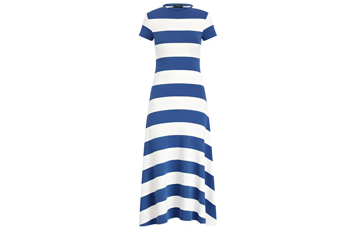 Polo Ralph Lauren SS22 Short Sleeved Dress Women's Blue