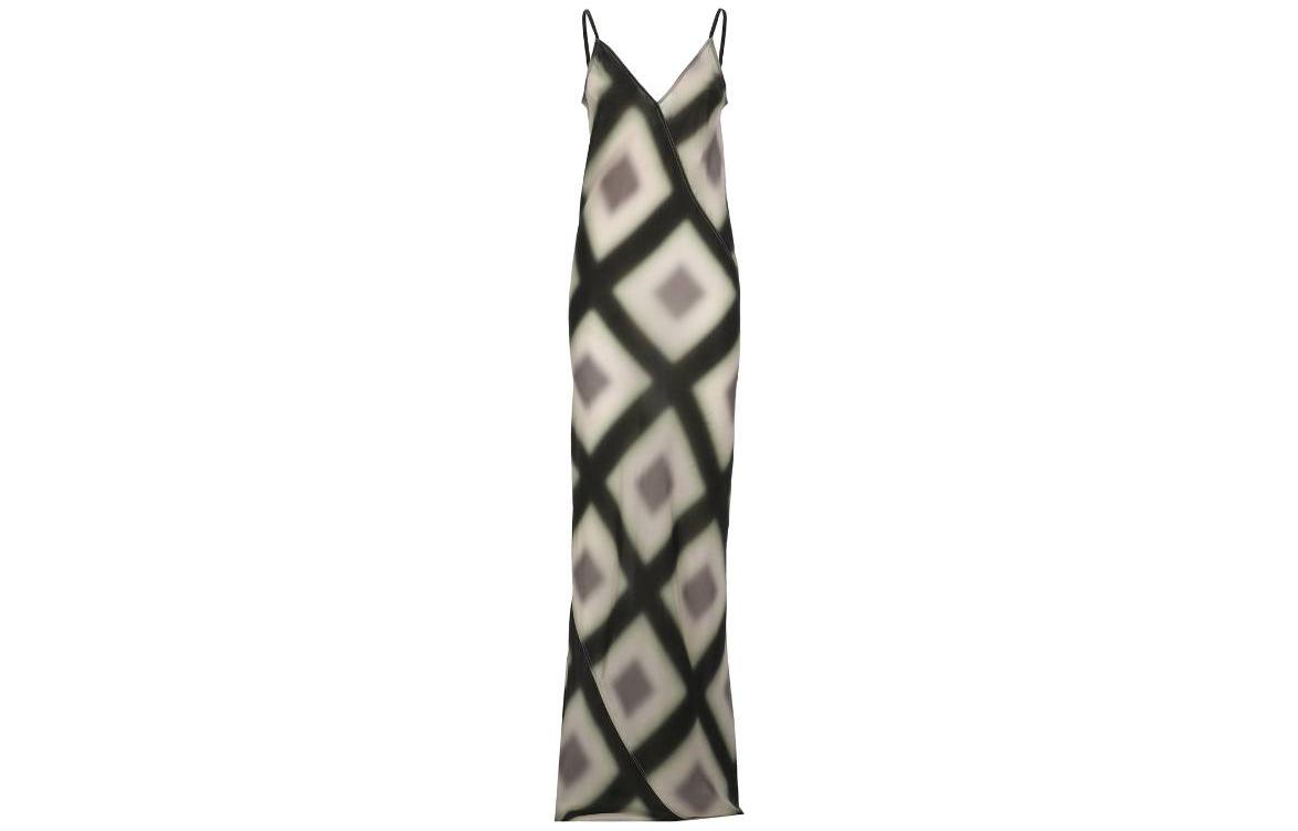 RICK OWENS Geometric print Slip Dress
