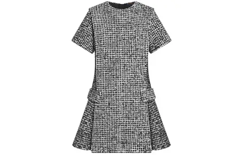 LOUIS VUITTON Bouclette Tweed Apron Dress