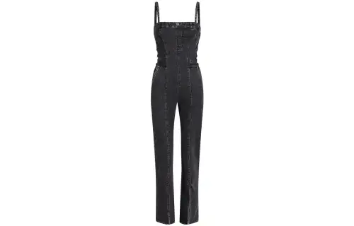 KARL LAGERFELD / Karl Lagerfeld Jeans Square-neck Denim Jumpsuit
