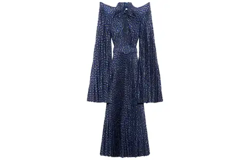 Balenciaga Long Sleeved Dress Women's Blue