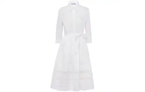 PRADA Lace-detailed Shirt Dress