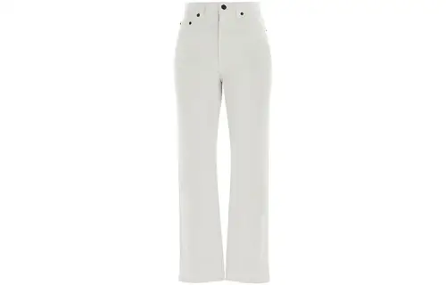 THE ROW Jeans Women's Light Gray Moderate Straight Fit Pants