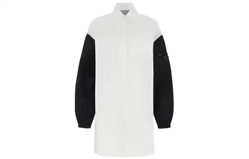 PRADA Long Sleeved Dresses Women's Black/White Other