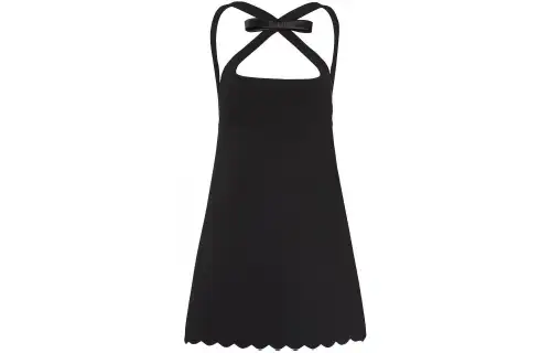 MIU MIU Sleeveless Dresses Women's Black Boat Neck Moderate