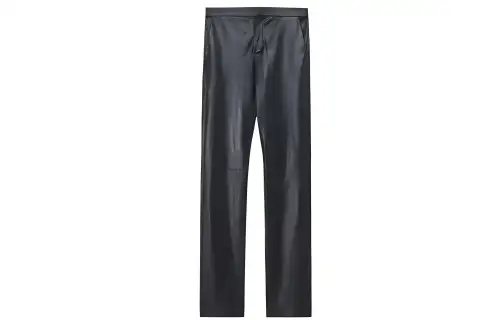 LOEWE FW23 Leather Pants Women's Black