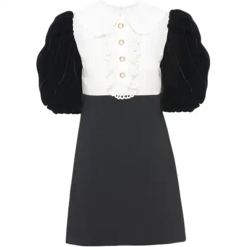 MIU MIU Short Sleeved Dress Women's Black