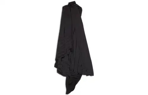Balenciaga SS22 Long Sleeved Dress Loose Fit Women's Black