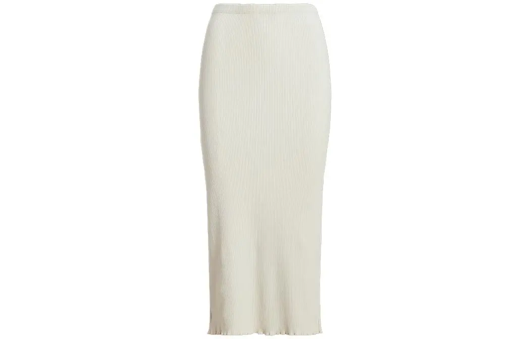 Polo Ralph Lauren SS23 Knit Long Skirt Women's White