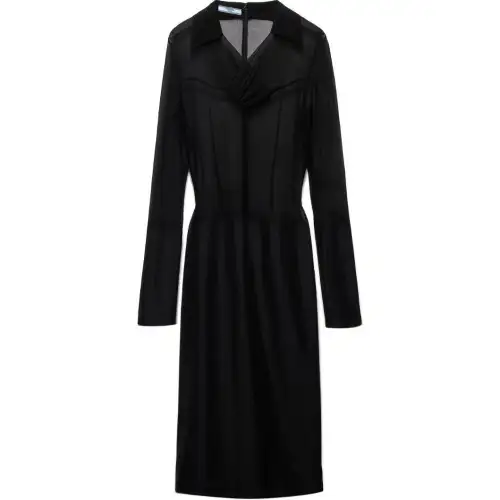 PRADA SS24 Long Sleeved Dress Women's Black