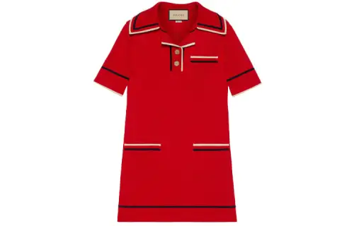 Gucci knitted short-sleeve polo dress