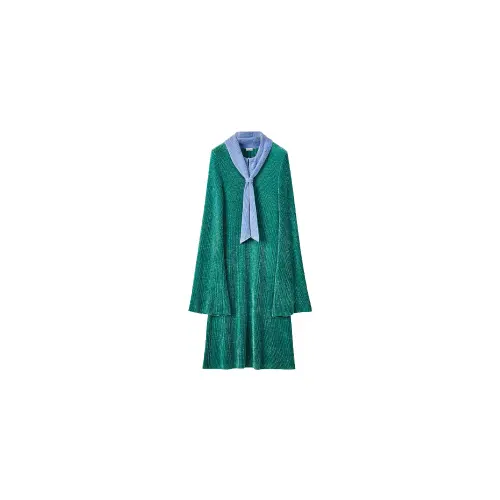 LOEWE Long Sleeved Dresses Women's Green Moderate