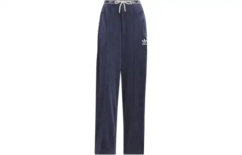 Adidas Originals VELOUR SST Knitted Sweatpants Women's Navy Blue