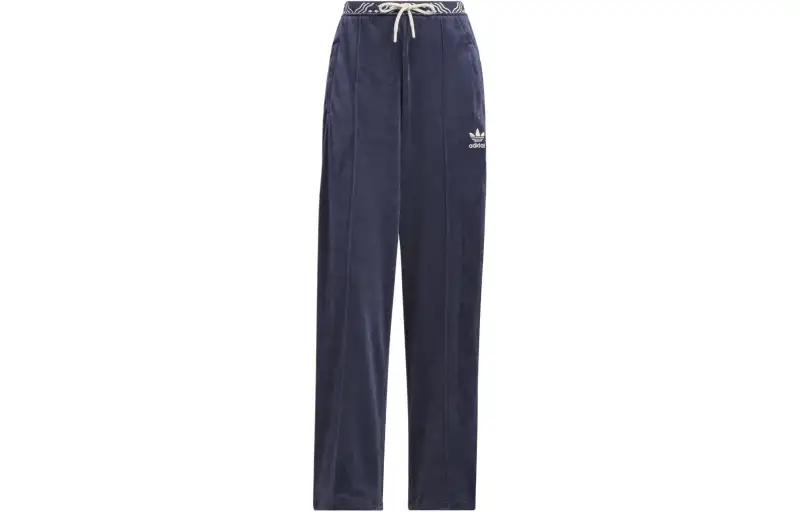 Adidas Originals VELOUR SST Knitted Sweatpants Women's Navy Blue
