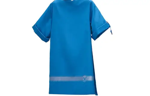 HERMES Short Sleeved Dress Women's Blue