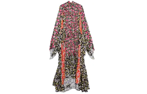 Balenciaga Long Sleeved Dresses Women's Pink Turtleneck Moderate Long