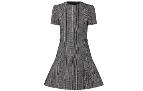 LOUIS VUITTON Short Sleeved Dress Women's Gray