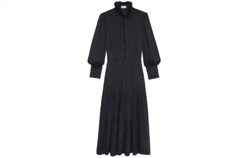 SAINT LAURENT Long Sleeved Dress Women's Blue