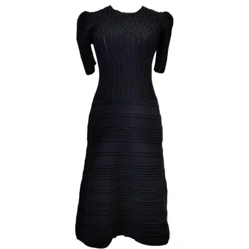 Bottega Veneta Short Sleeved Dress Women's Black
