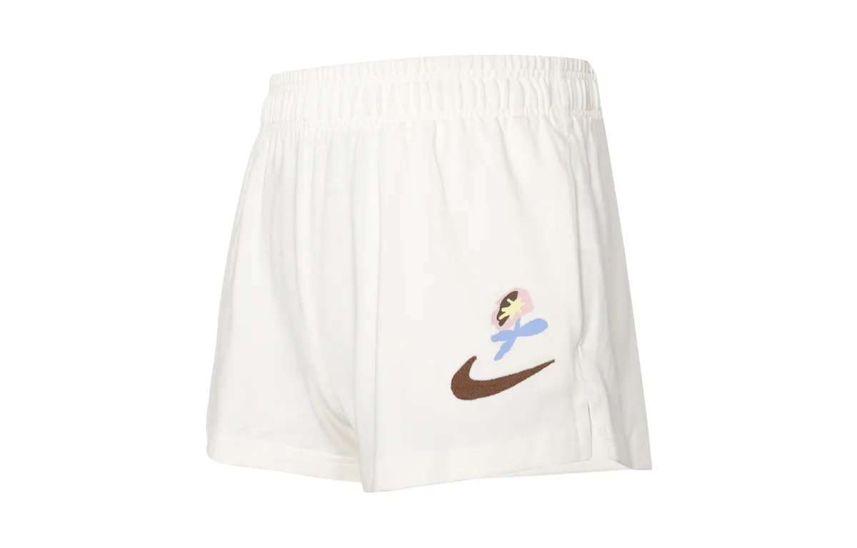 Nike Sportswear Women's Logo Print Elastic Shorts 'Sail White'