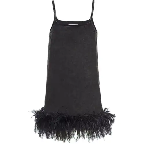 MIU MIU SS23 Slip Dress Women's Black