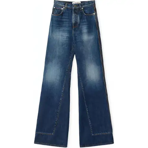 LOEWE Jeans Women's Blue Moderate Flared Pants