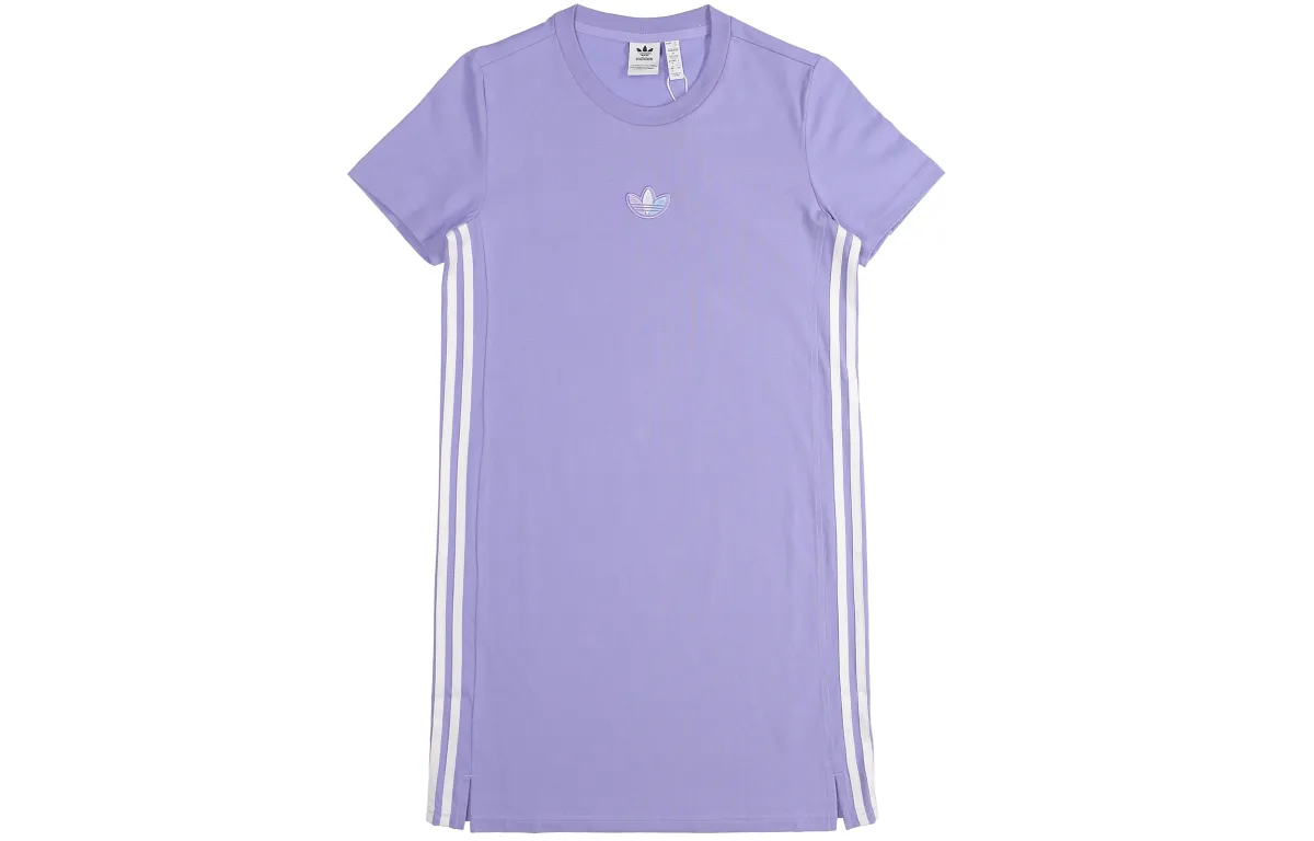 Adidas Originals Short Sleeved Dress Women's Bright Purple