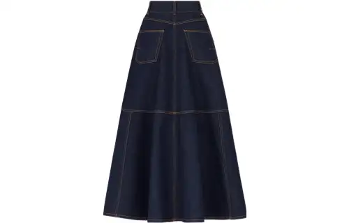 DIOR FW22 Denim Skirt Women's Blue