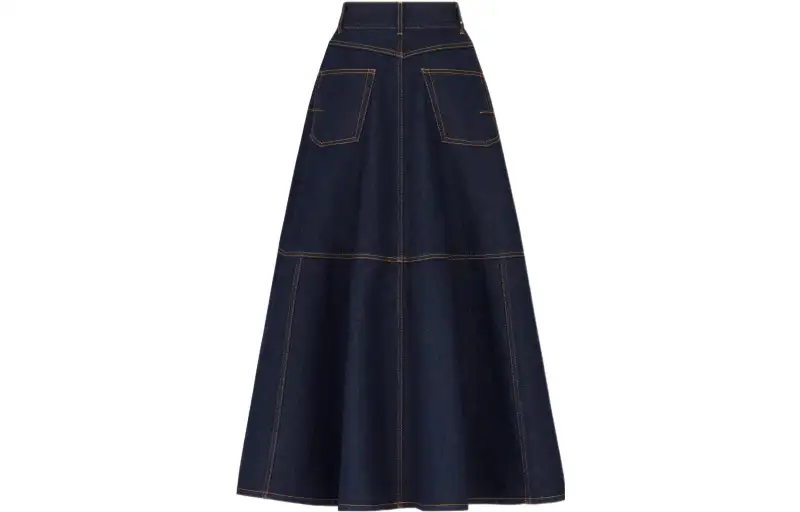 DIOR FW22 Denim Skirt Women's Blue