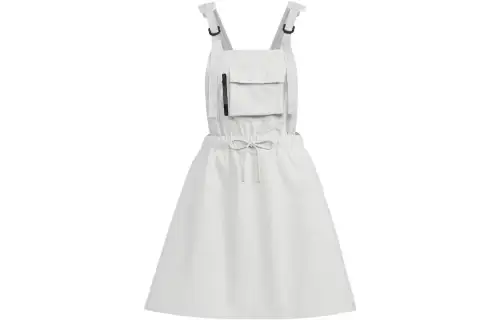 adidas originals Women's Drawstring Strap Sleeveless Dress Off-White
