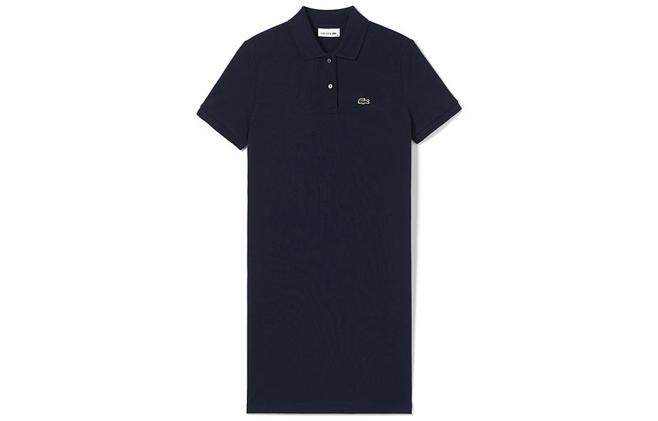 LACOSTE Short Sleeved Dress Women's Navy Blue
