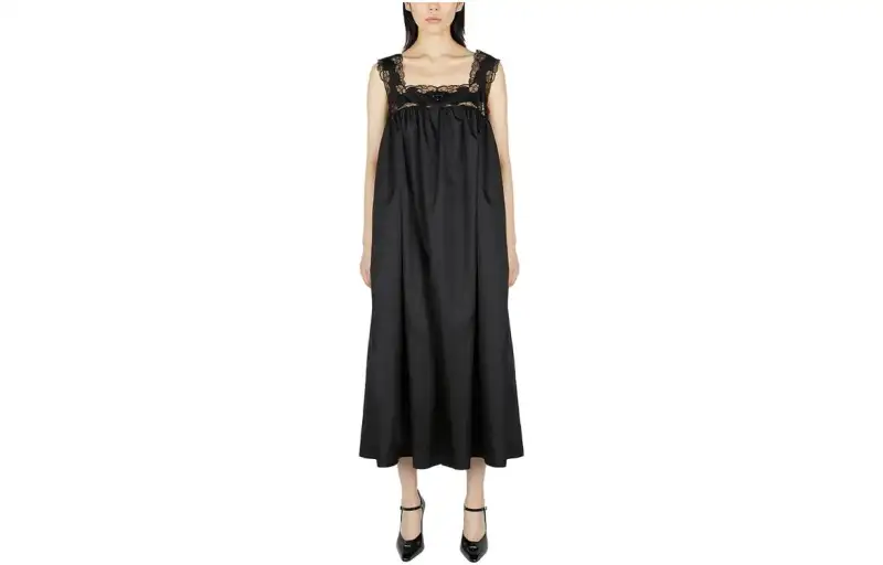 PRADA SS23 Sleeveless Dress Women's Black