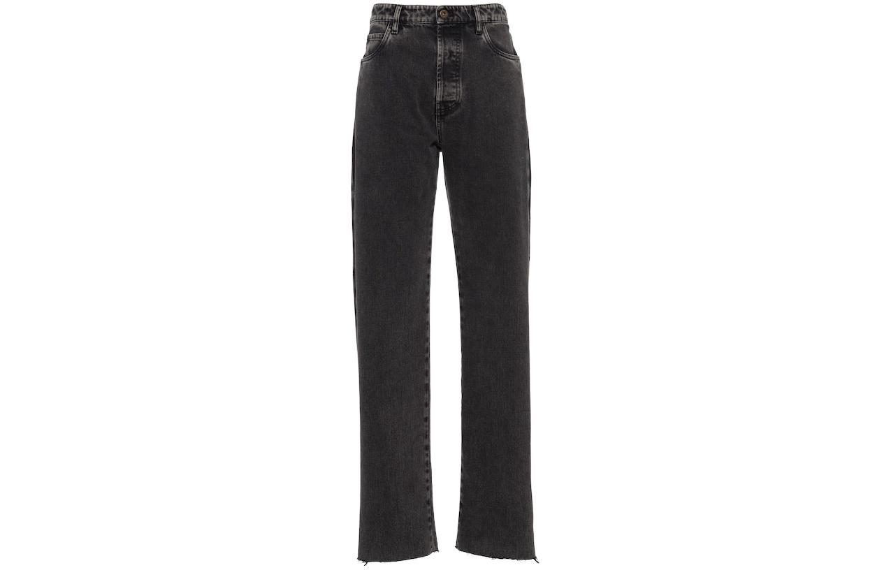 Женские штаны MIU MIU Wide-Leg Denim (черные)