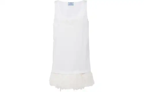 PRADA SS23 Sleeveless Dress Women's White