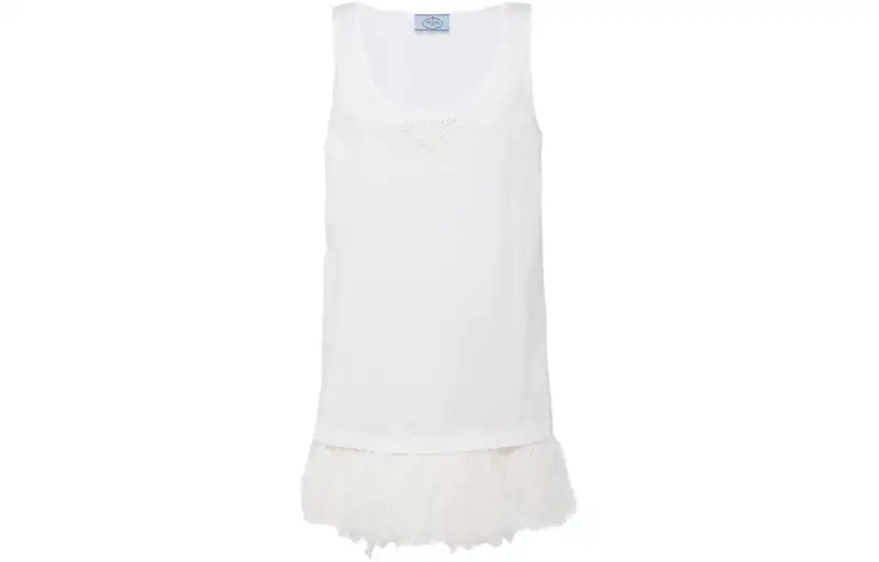 PRADA SS23 Sleeveless Dress Women's White