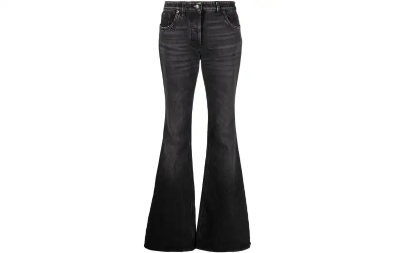 PRADA Jeans Women's Black Moderate Flared Pants