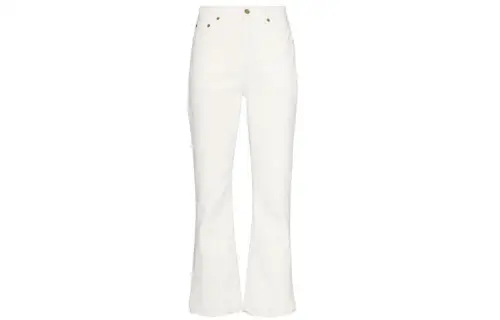 Golden Goose Jeans Women's White Moderate Flared Pants