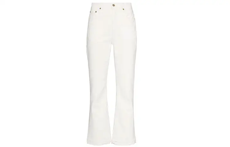Golden Goose Jeans Women's White Moderate Flared Pants