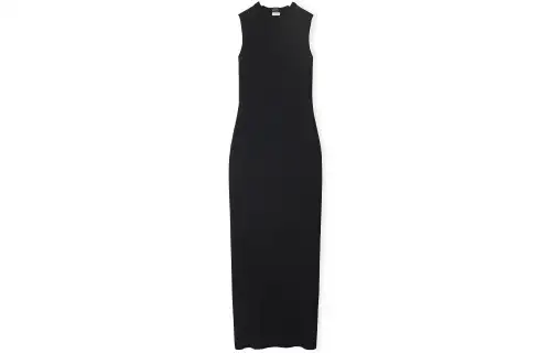 LOEWE Sleeveless Dresses Women's Black Crew Neck Moderate Long