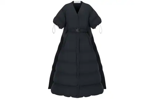 DIOR Quarterly New Products Short Sleeved Dresses Women's Black V Neck Moderate Long