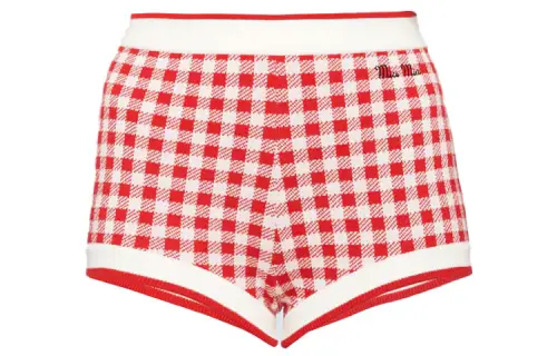 MIU MIU SS21 Casual Shorts Women's Red White